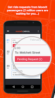 screenshot of Moovit Carpool for Drivers