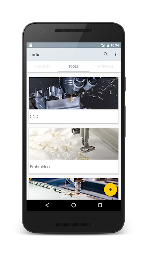 Android application Indx: The Makers Directory screenshort
