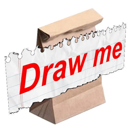 Draw from a paper bag logo