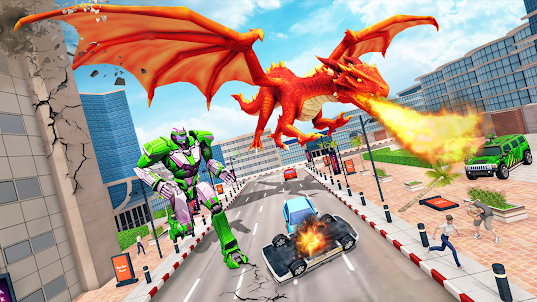 Dragon robot transformer game