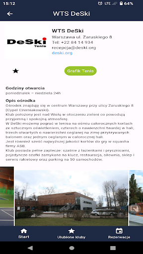 Android application RezerwujKort.pl screenshort