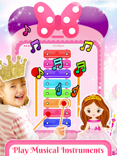 Pink Little Talking Princess Baby Phone Kids Game 9.0.2 APK screenshots 1