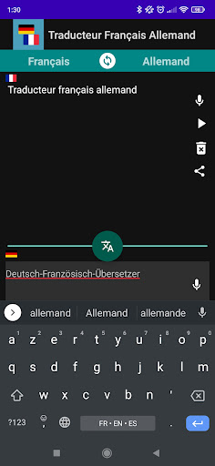 German French Translator Screen 3