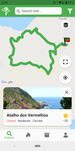 Android application Azores Trails screenshort