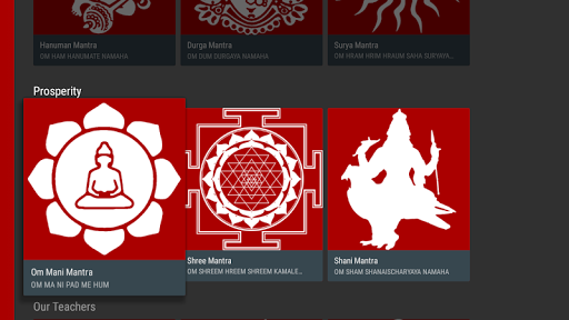 Screenshot of OM Meditate for TV