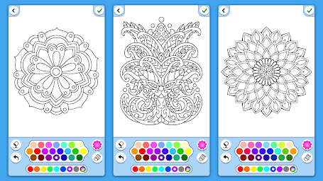 Flowers Mandala coloring book