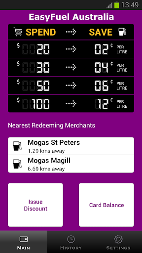 Android application EasyFuel Merchant screenshort