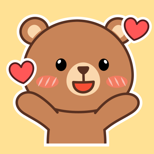 Teddy Bear Heart Sticker by Mister O'Lui for iOS & Android