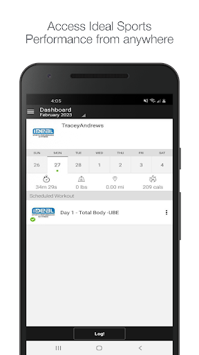 Android application Ideal Sports Performance screenshort
