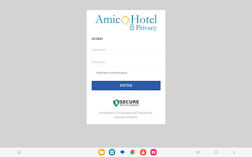 Android application AmicHotel Privacy screenshort