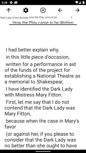 Book, Dark Lady of the Sonnets Screen 2