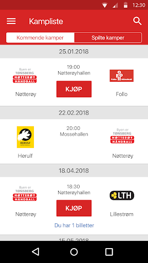 Nøtterøy Håndball Screen 2