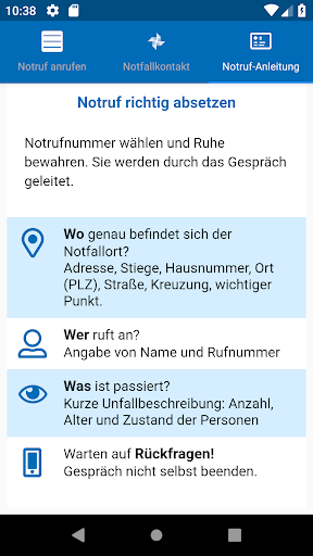 Die Notruf-App Screen 3