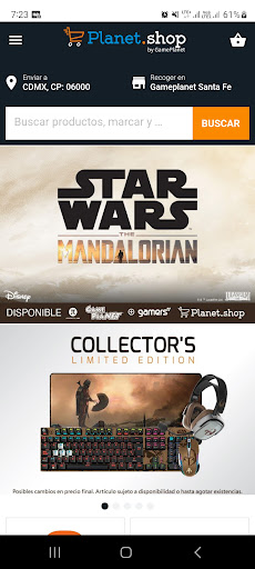 Android application PlanetShop screenshort