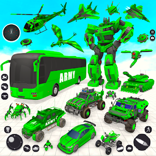 Army Bus Robot Bus Game 3D apk