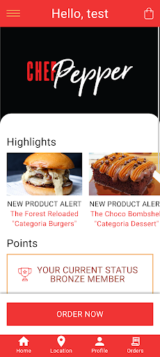 Android application Chef Pepper Rewards screenshort