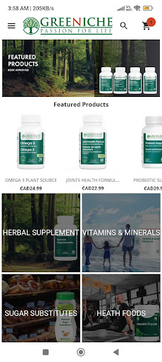 Android application Greeniche Natural Health screenshort
