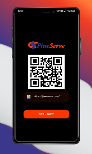 Android application PineServe QR menu scanner screenshort