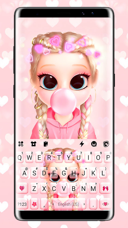 Bubble Gum Doll Keyboard Backg - 7.2.0_0323 - (Android)