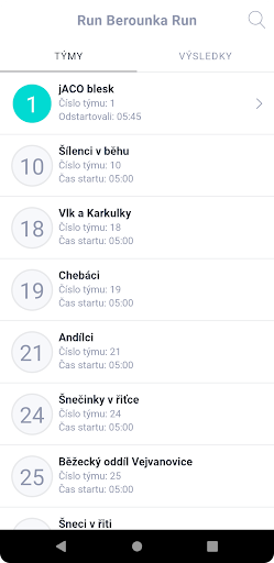 Android application Run Berounka Run screenshort