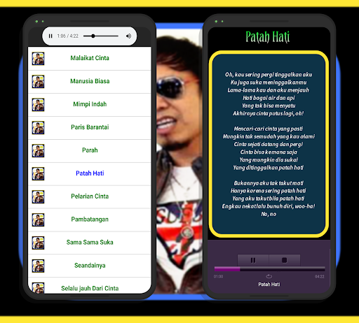 Lagu Radja Band Offline Lirik Screen 2