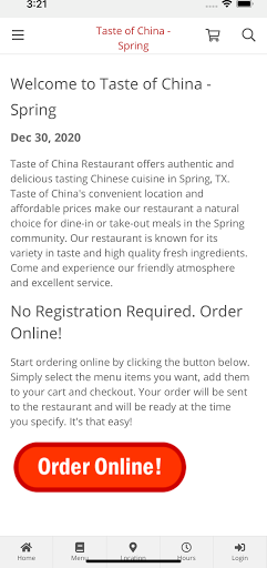 Android application Taste of China - Spring Order screenshort