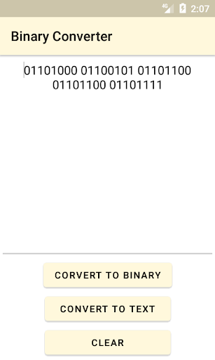 Binary Converter Screen 3