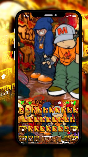 Android application Skating Boy Graffiti Keyboard screenshort
