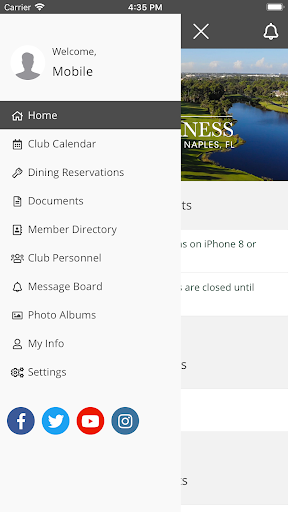 Android application Wilderness Country Club screenshort