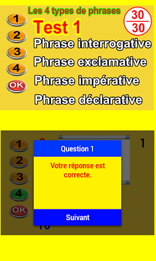 Apprendre les types de phrases Screen 2