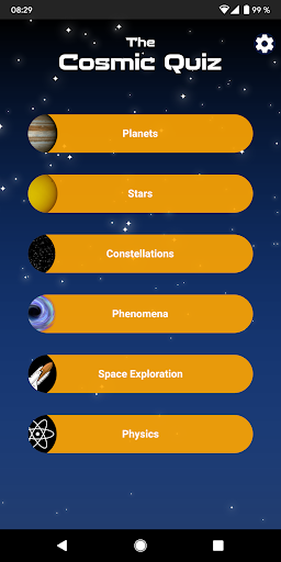 Android application The Cosmic Quiz Pro screenshort
