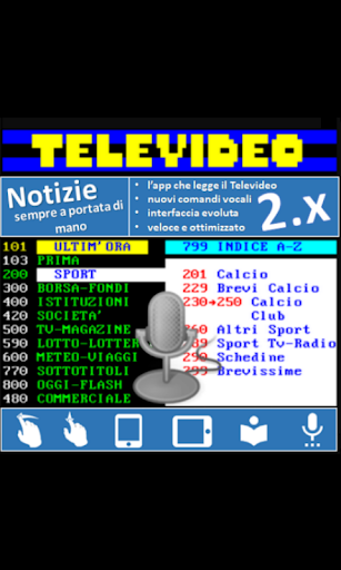 Android application Televideo Vocale 2.x screenshort