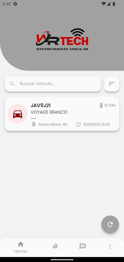 Android application WR Tech Rastreamento screenshort