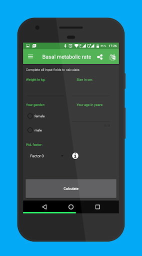 Android application My BMR screenshort