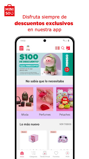 Android application Miniso México screenshort