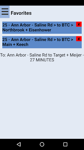Ann Arbor TheRide Bus Tracker Screen 3