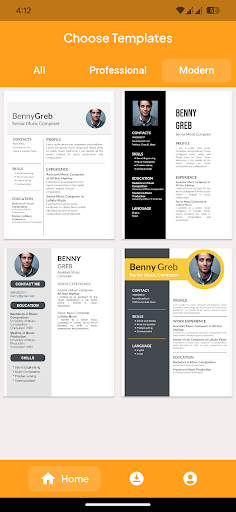 CV Maker Screen 2