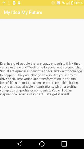 Android application My Idea My Future screenshort