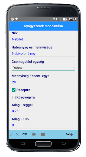 Gyógyszer Nyilvántartó Screen 3