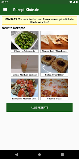 Android application Rezept-Kiste.de screenshort