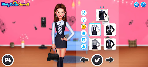 Wednesday Dress Up Girl Game 3 Screen 2