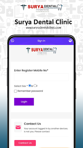 Android application Surya Dental Clinic screenshort