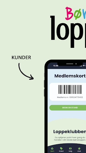 Android application Børneloppen screenshort