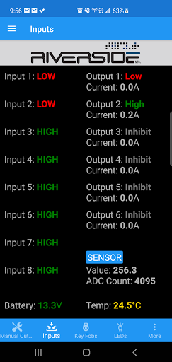 Android application Wireless IO Controller screenshort