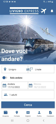 Android application Livigno Express screenshort