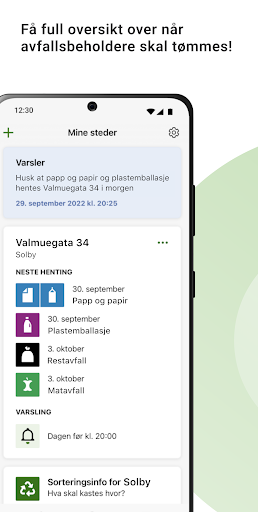 Android application MinRenovasjon screenshort