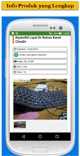 Android application Jual Beli Barang Bekas - MallK screenshort
