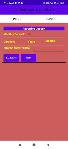 JSR Financial Calculator