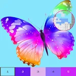Butterfly Color By Number, butterfly coloring . APK