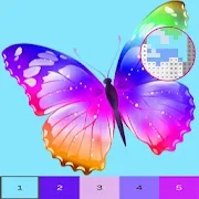 Color de mariposa por número,coloración mariposa.